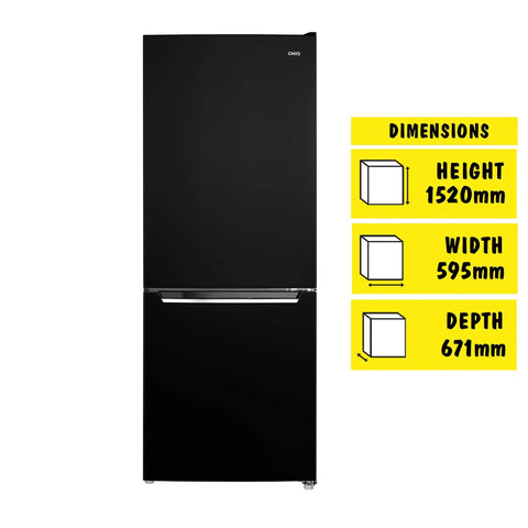 CHiQ 283L Bottom Mount Fridge (Black)