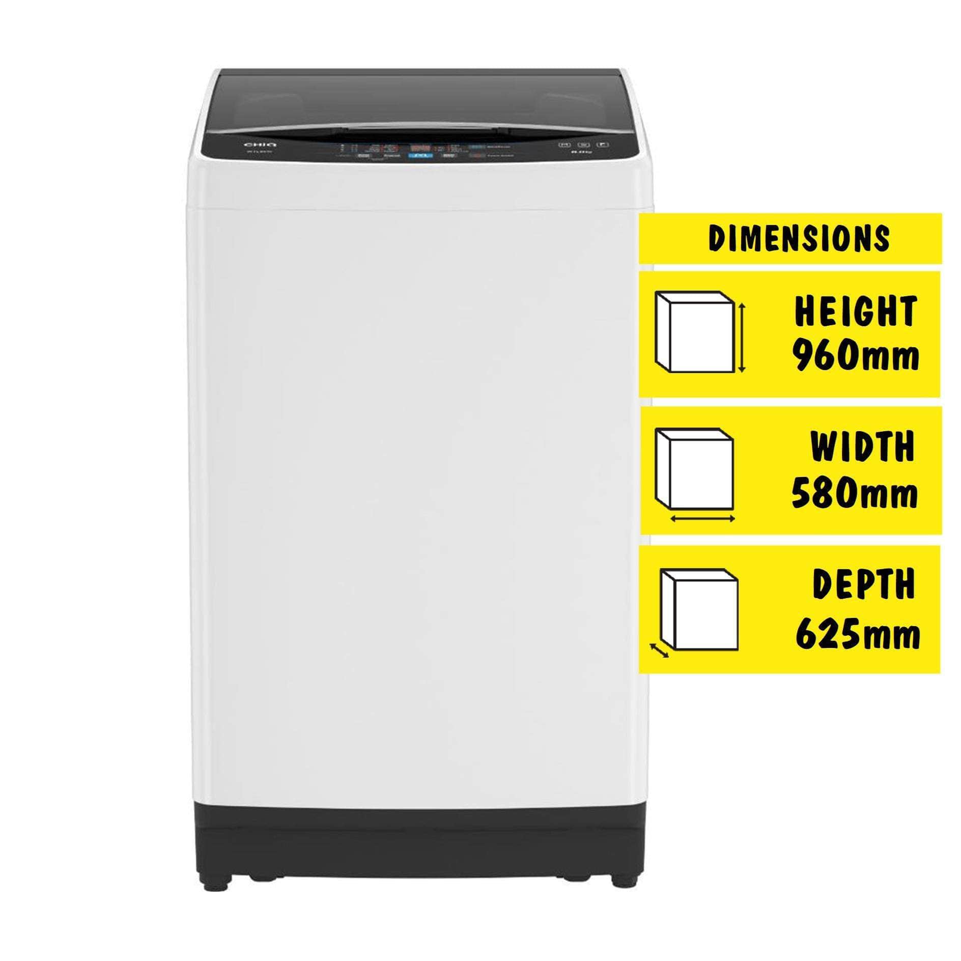 CHiQ 8kg Top Load Washing Machine (White)