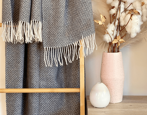 Chiswick Throw - Merino Wool/Cashmere - Grey