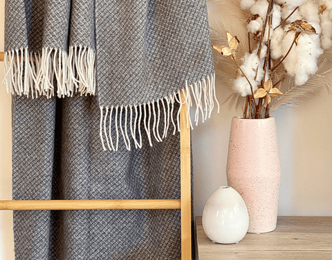 Chiswick Throw - Merino Wool/Cashmere - Grey