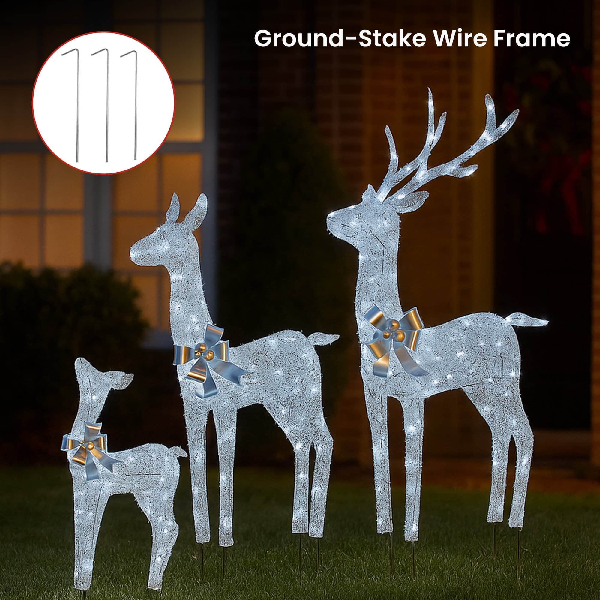 Christabelle 3-Piece Christmas Reindeer Display Set