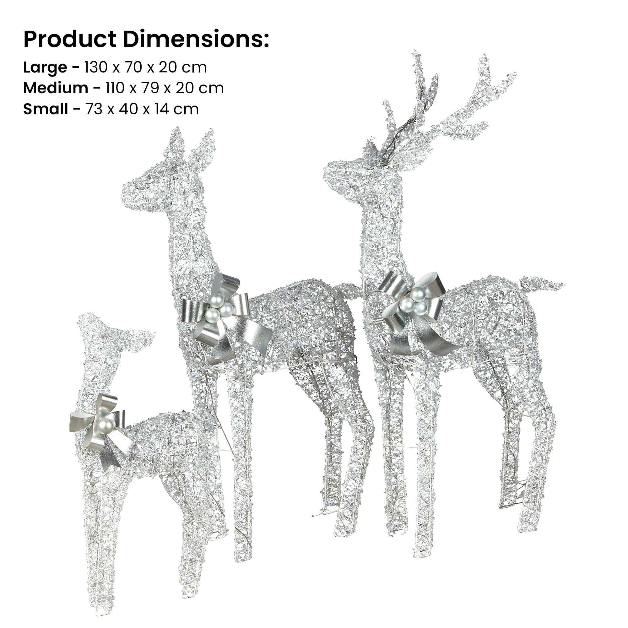 Christabelle 3-Piece Christmas Reindeer Display Set