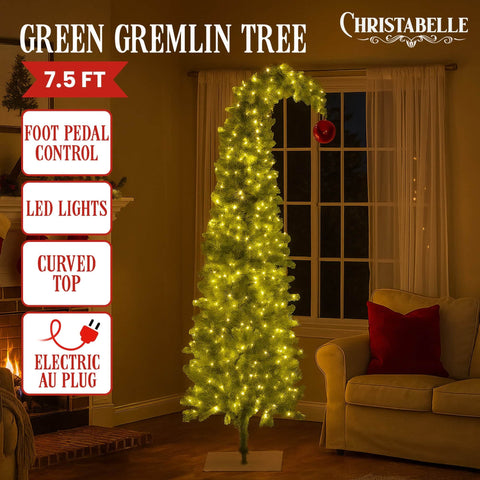 Christabelle 7.5ft Christmas Gremlin Tree with LED Lights