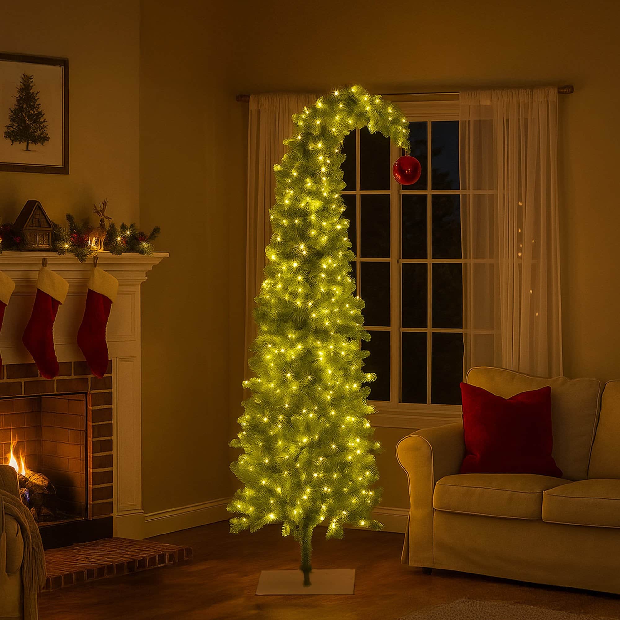 Christabelle 7.5ft Christmas Gremlin Tree with LED Lights