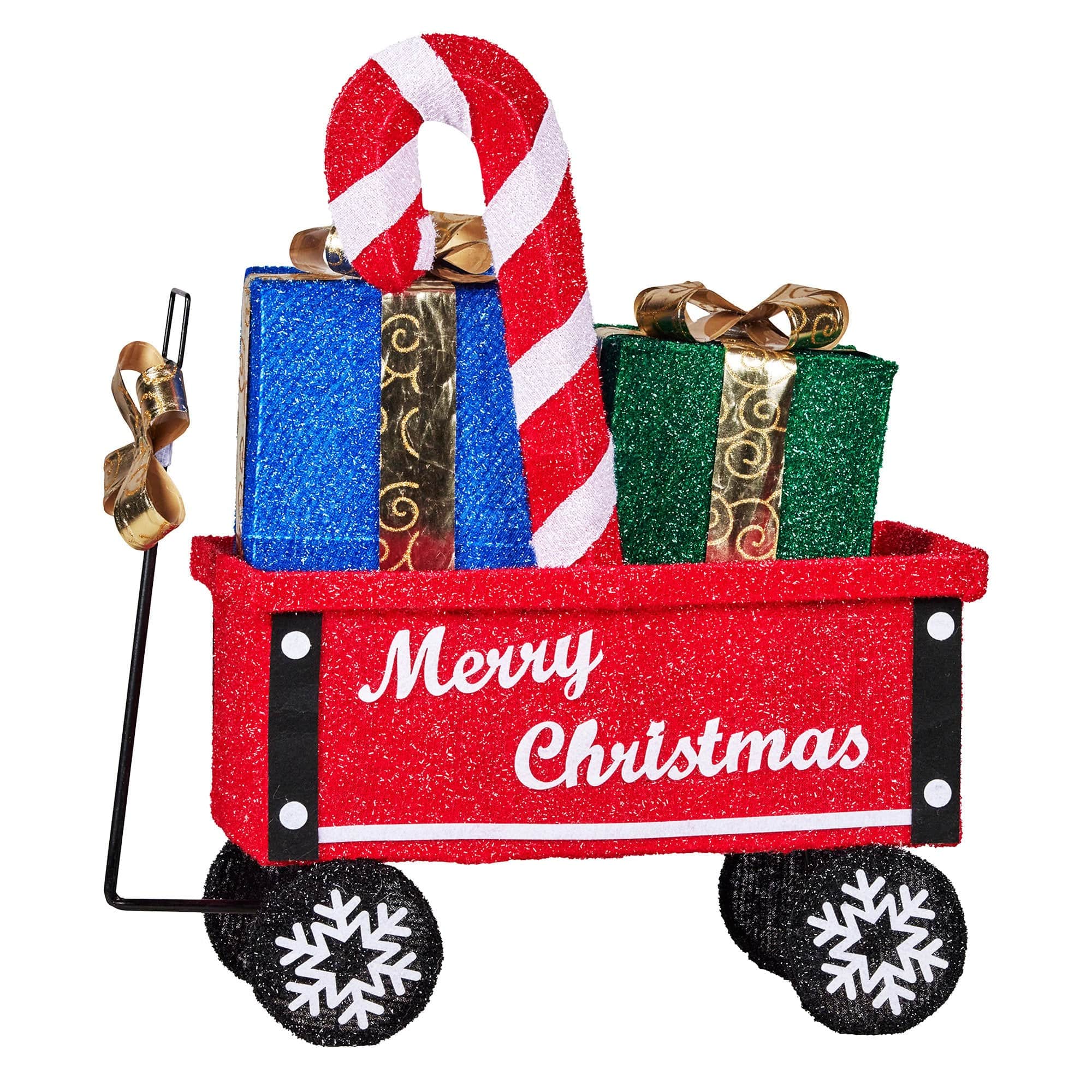 Christmas Cart Display Candy Cane Presents LED Lights Indoor Outdoor