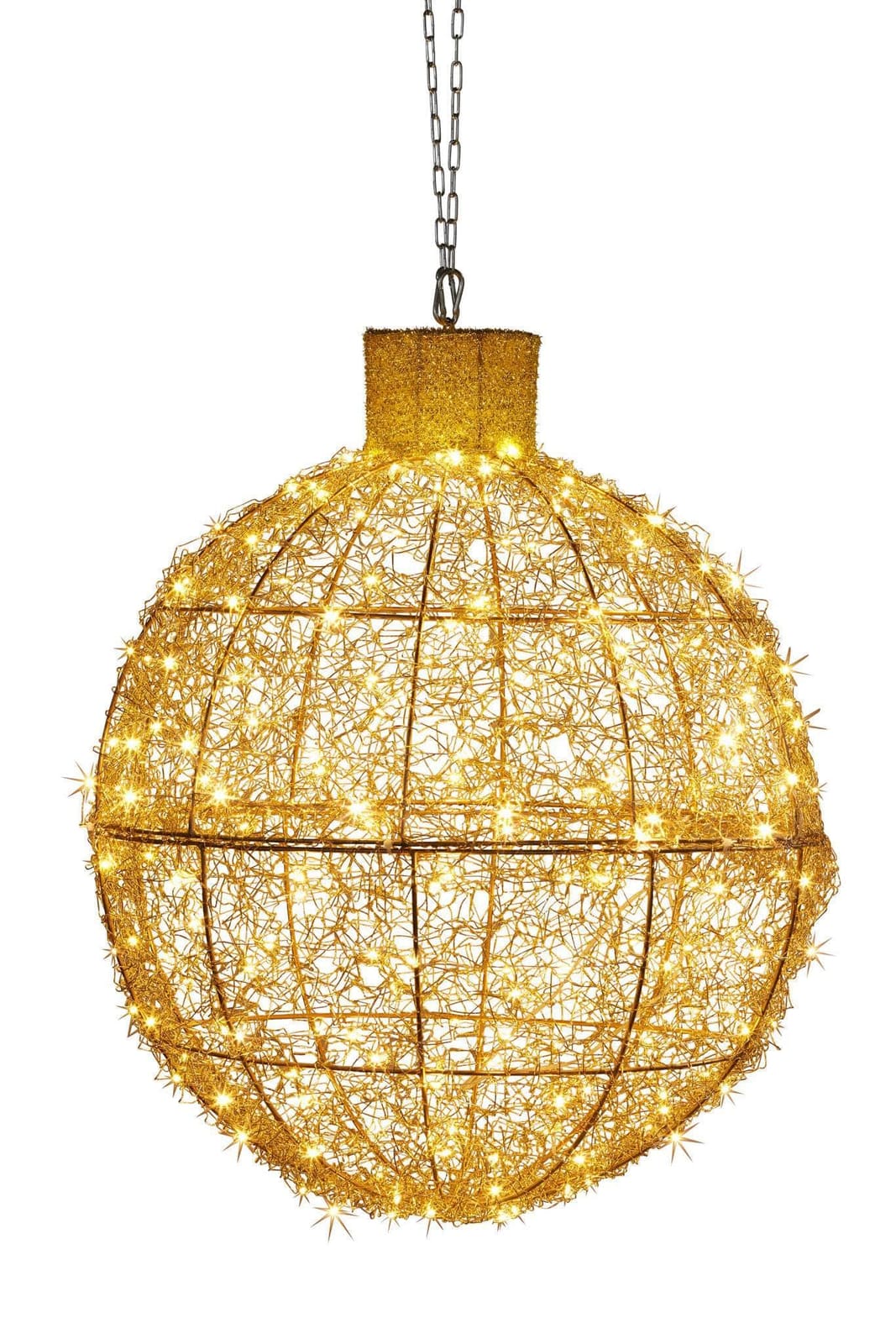 Christmas Display Bauble with Red/Gold Lights 50cm, Christmas