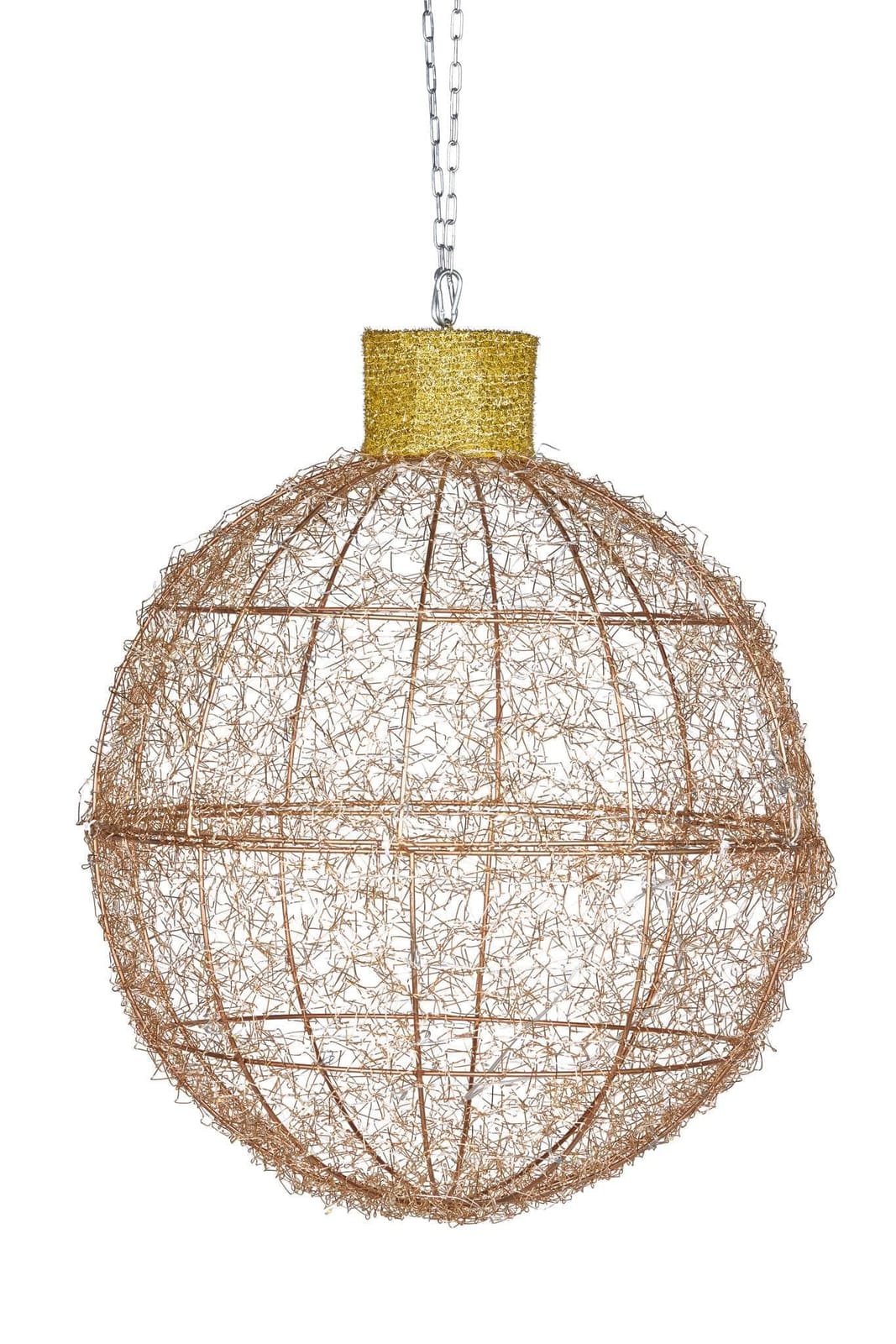 Christmas Display Bauble with Red/Gold Lights 50cm | 50Cm