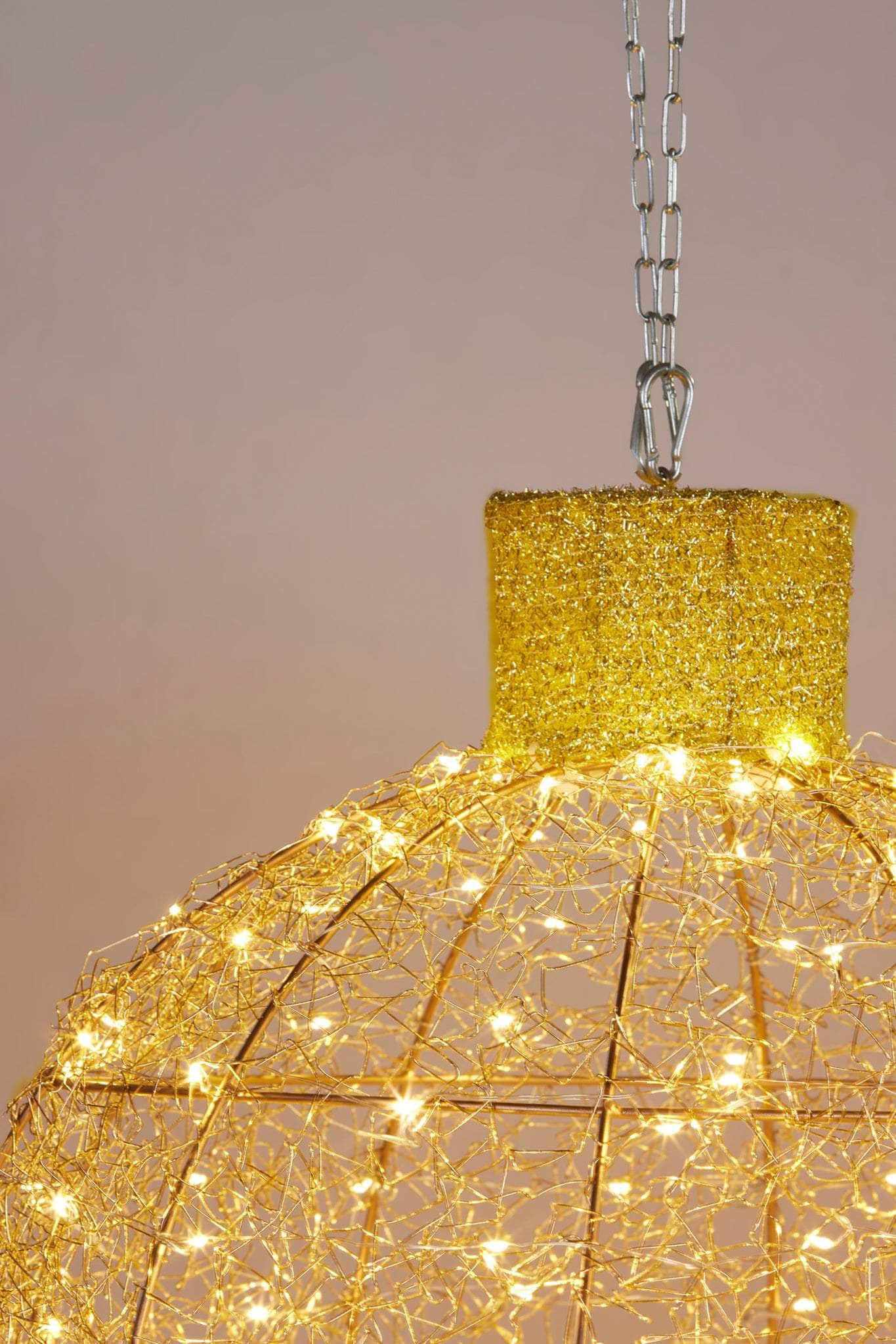 Christmas Display Bauble with Red/Gold Lights 50cm | Christmas