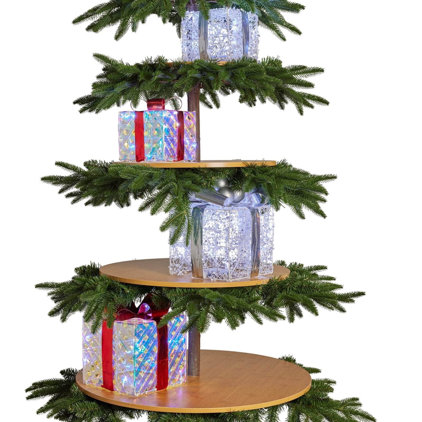 2.3m Christmas Display Tree with 5 Shelves & Foliage - dsd - photo 9