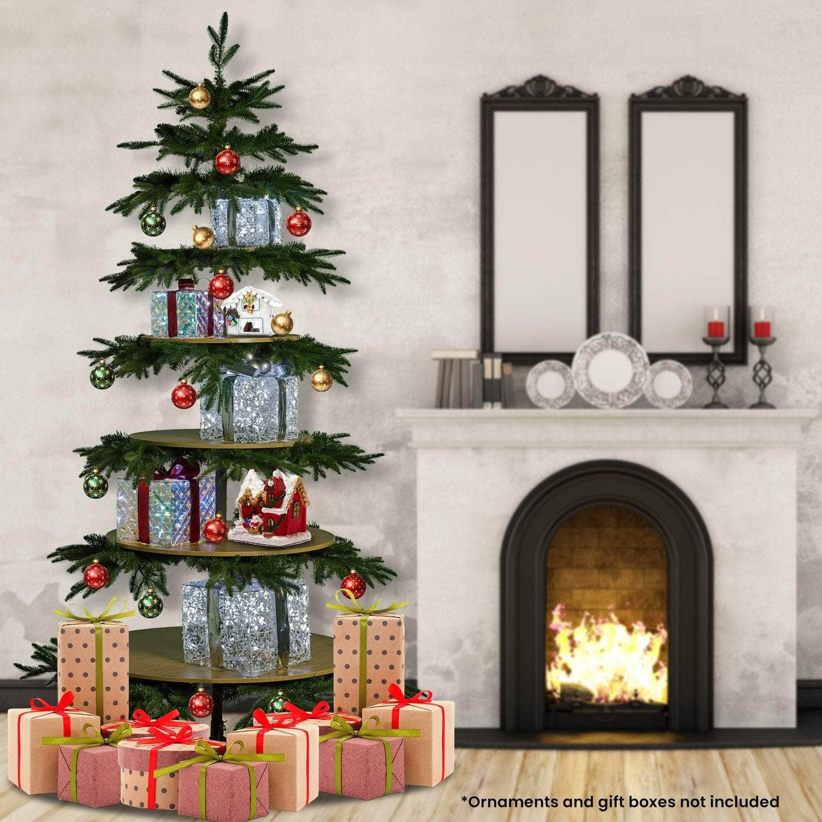 2.3m Christmas Display Tree with 5 Shelves & Foliage, dsd - photo 7