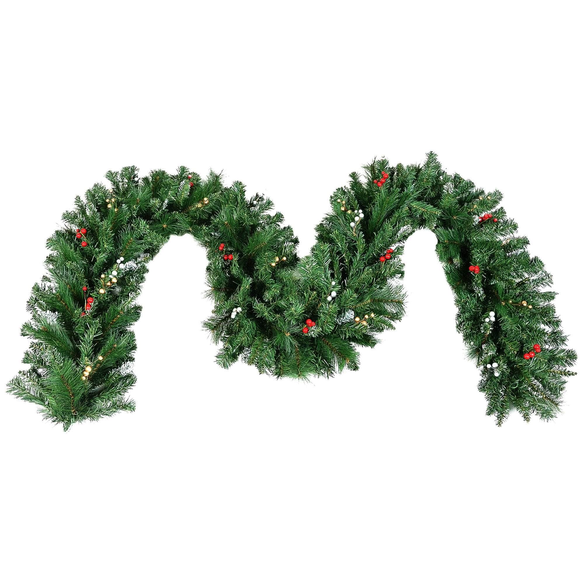 305Cm - Christmas Garland with Berries - 305cm
