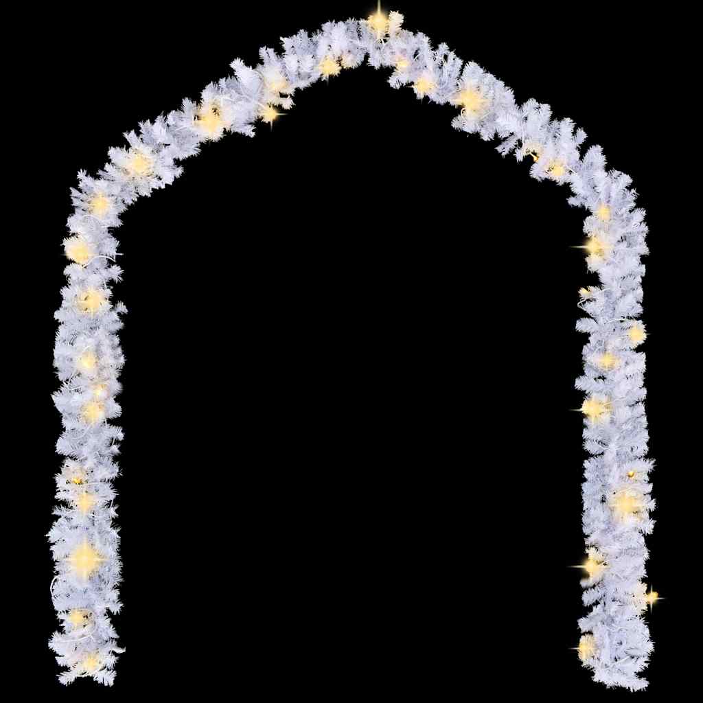 Christmas Garland with LED Lights 10 m White - Simple deals