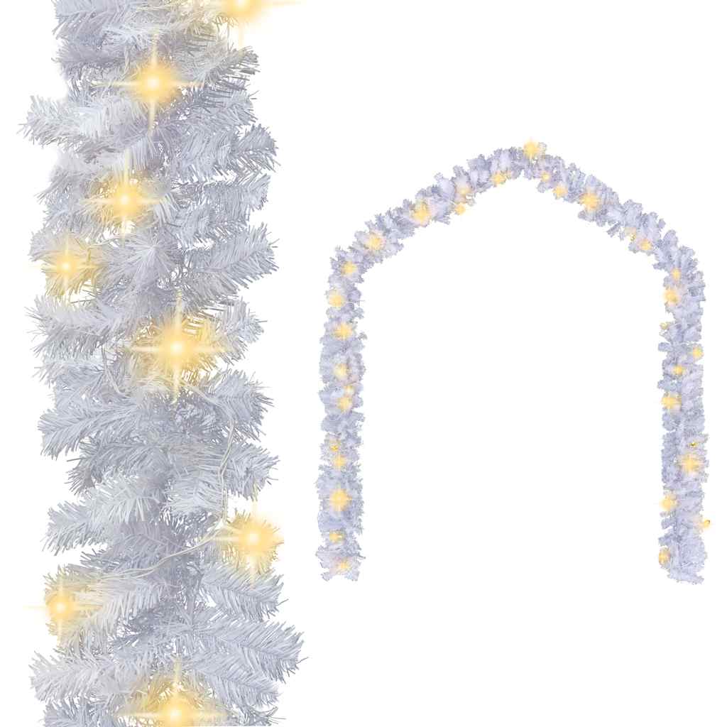Christmas Garland with LED Lights 5 m White - Simple deals