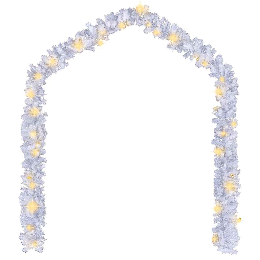 Christmas Garland with LED Lights 5 m White - Simple deals