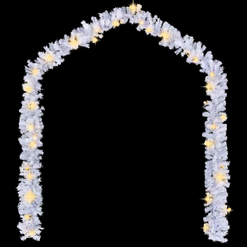 Christmas Garland with LED Lights 5 m White - Simple deals