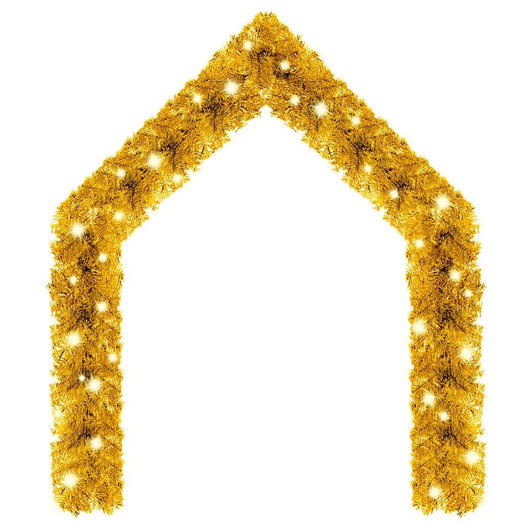 Christmas Garland with LED Lights Black