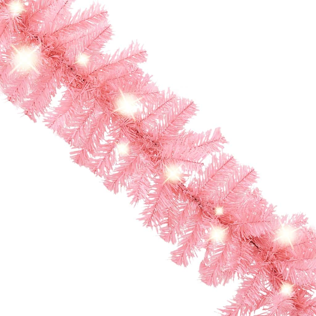Christmas Garland with LED Lights Black