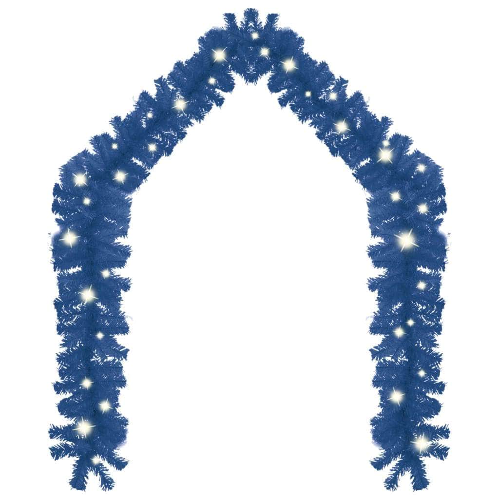 Christmas Garland with LED Lights Black