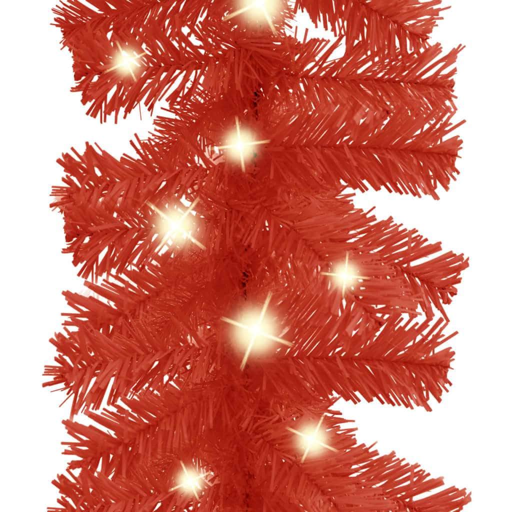 Christmas Garland with LED Lights Black