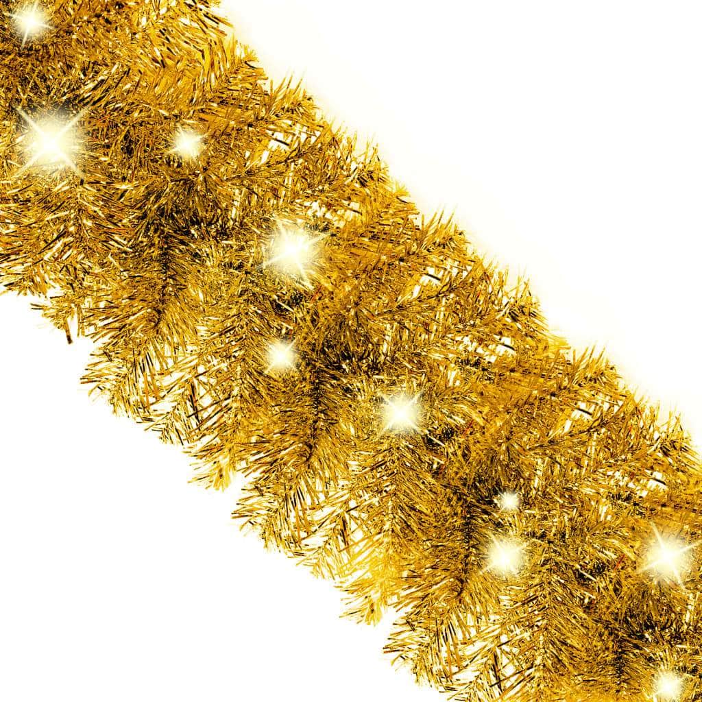 Christmas Garland with LED Lights Black