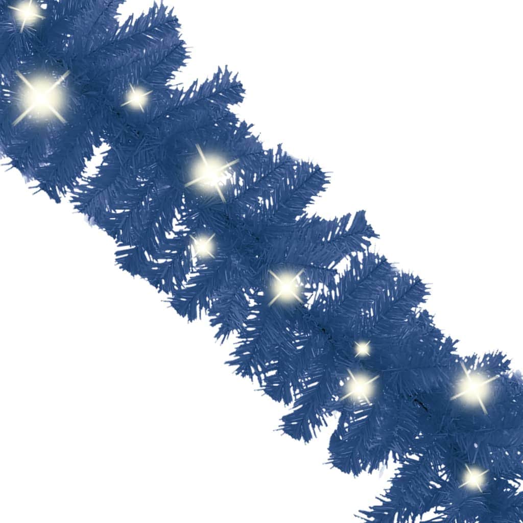 Christmas Garland with LED Lights Black