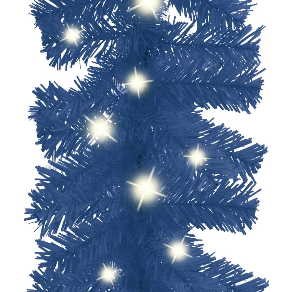 Christmas Garland with LED Lights Black