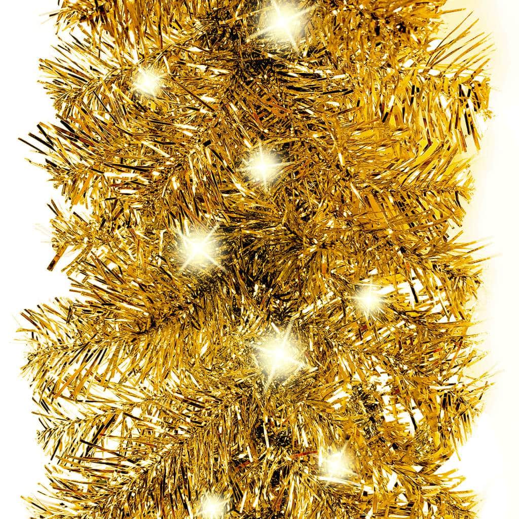 Christmas Garland with LED Lights Black