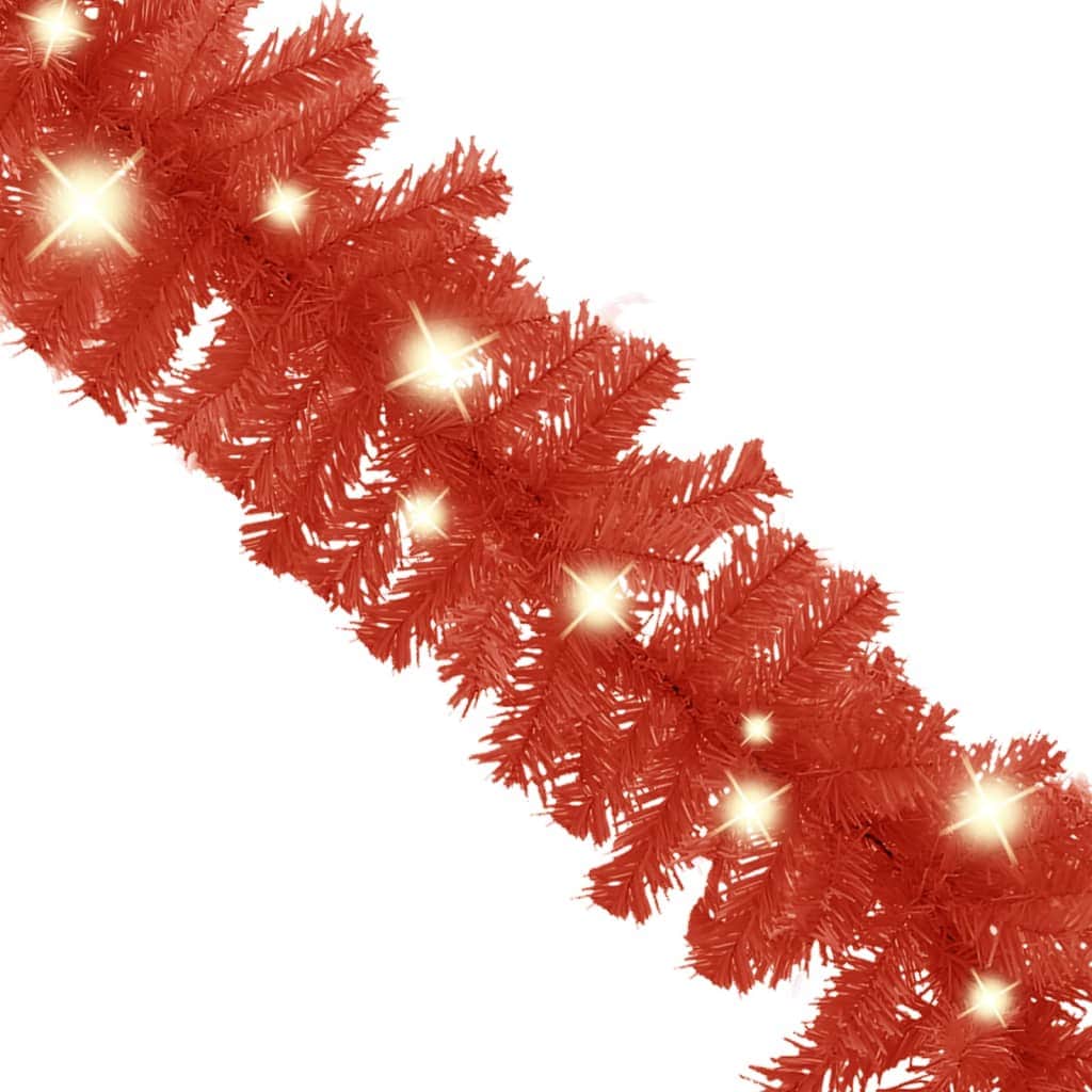Christmas Garland with LED Lights Black
