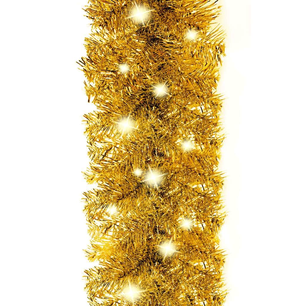 Christmas Garland with LED Lights Black
