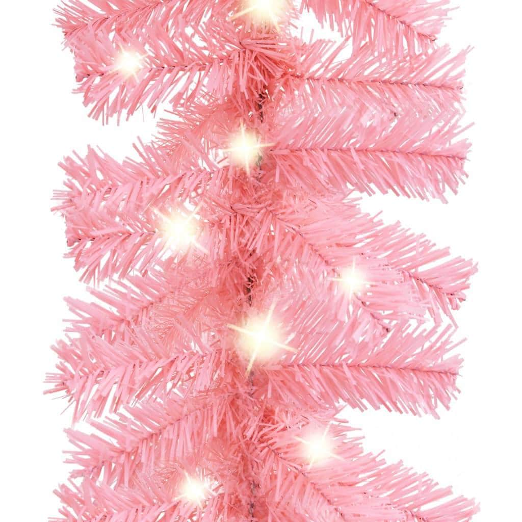 Christmas Garland with LED Lights Black