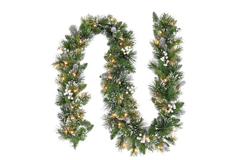 Christmas Garland with Twinkle Lights 274cm Bryson Pine