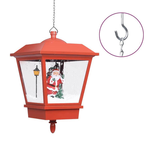 Christmas Hanging Lamp with LED Light and Santa Red