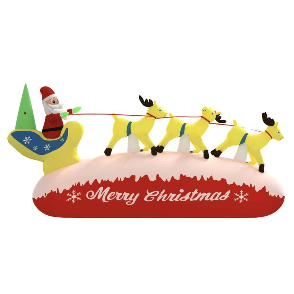 Christmas Inflatable Santa and Reindeer Decoration LED | Christmas Lighting