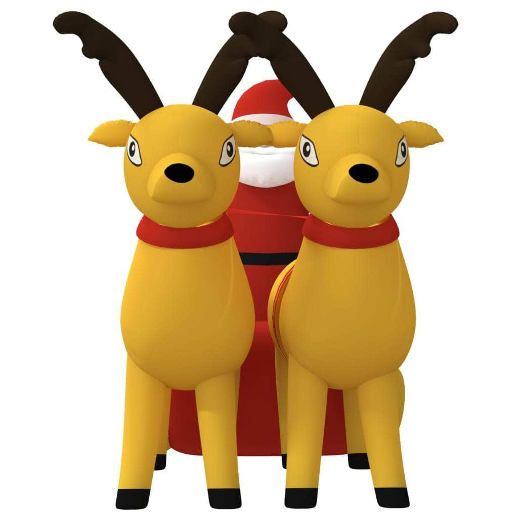 Christmas Inflatable Santa and Reindeer Decoration LED