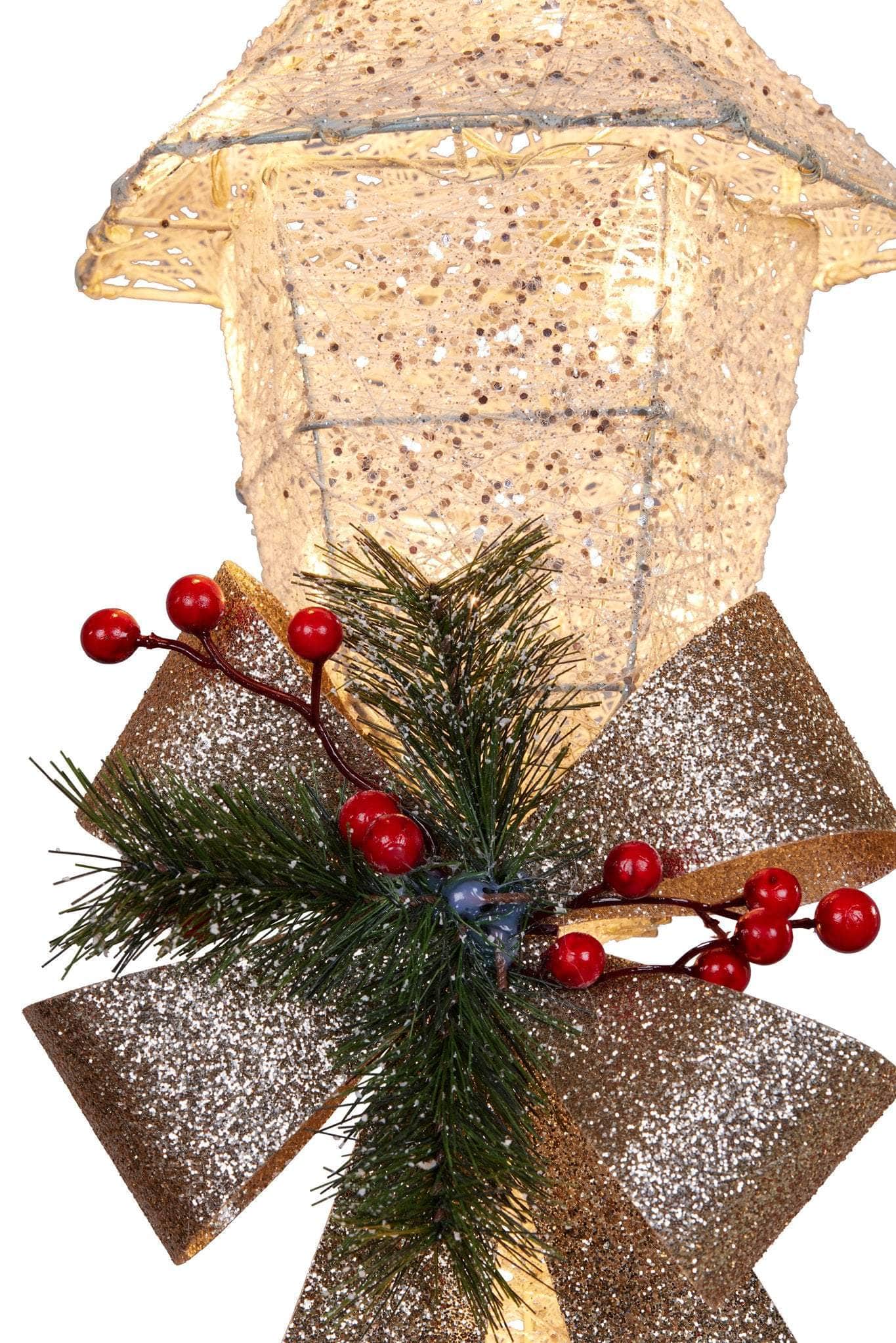 Christmas Lamp Post with Lights 90cm