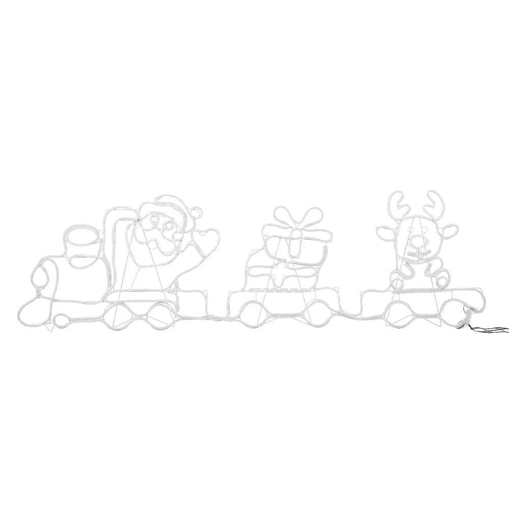 Christmas Light LED Motif Lights Santa Train 196cm
