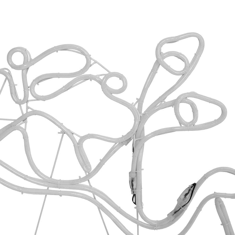 Christmas Light LED Motif Rope Lights Santa Riding 4 Reindeer