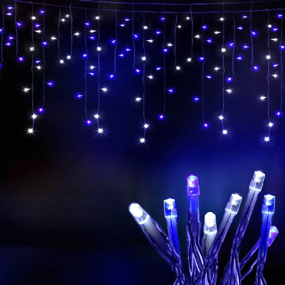Christmas Lights 20M 800 LED Icicle Light Blue White Decorations