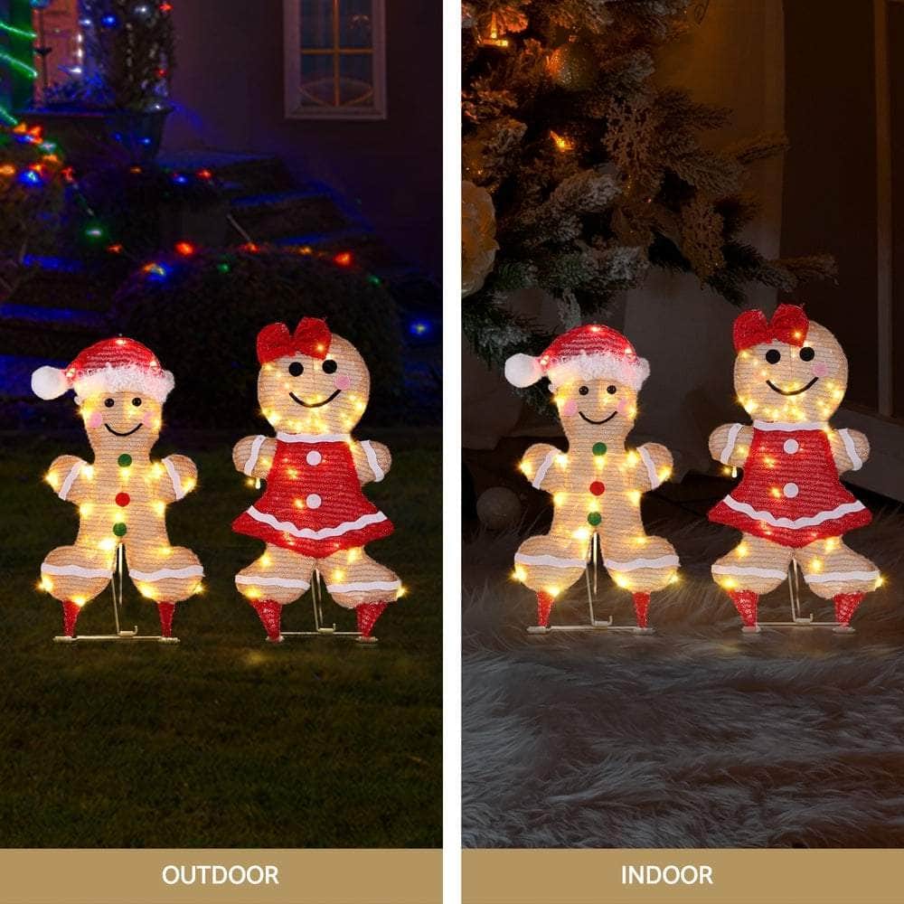 Christmas Lights Gingerbread Motif 30 LED Fairy Light Decoration