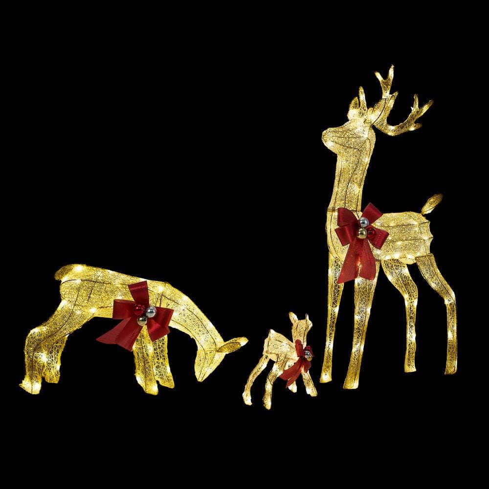 Christmas Lights LED 3PCS Reindeer Family Xmas Decor