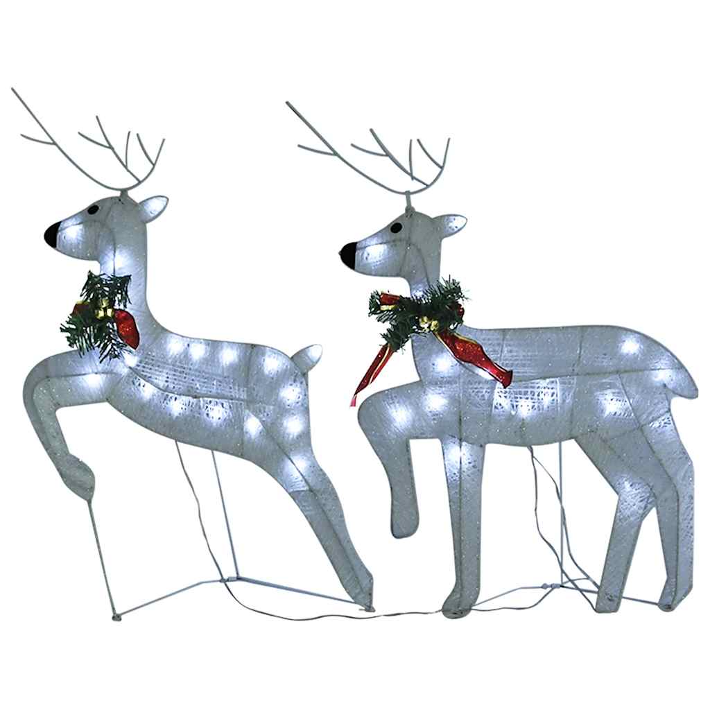2 Pcs - Christmas Reindeers 2 pcs White