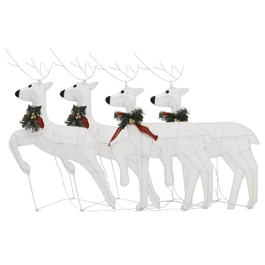 Christmas Lighting - Christmas Reindeers 4 pcs White 80 LEDs