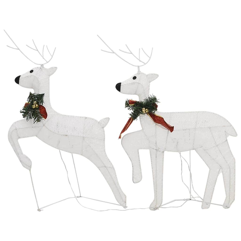 White colour - Christmas Reindeers 4 pcs White 80 LEDs