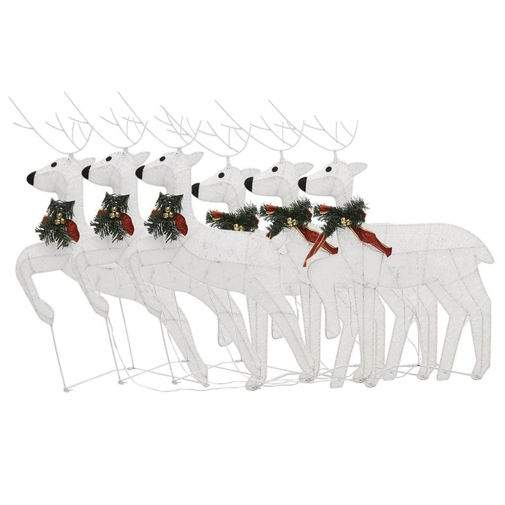 Christmas Lighting - Christmas Reindeers 6 pcs White 120 LEDs