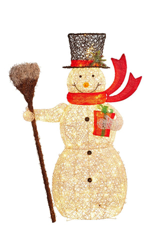 Christmas Snowman Display with Lights 150cm