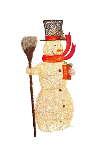 Christmas Snowman Display with Lights 150cm