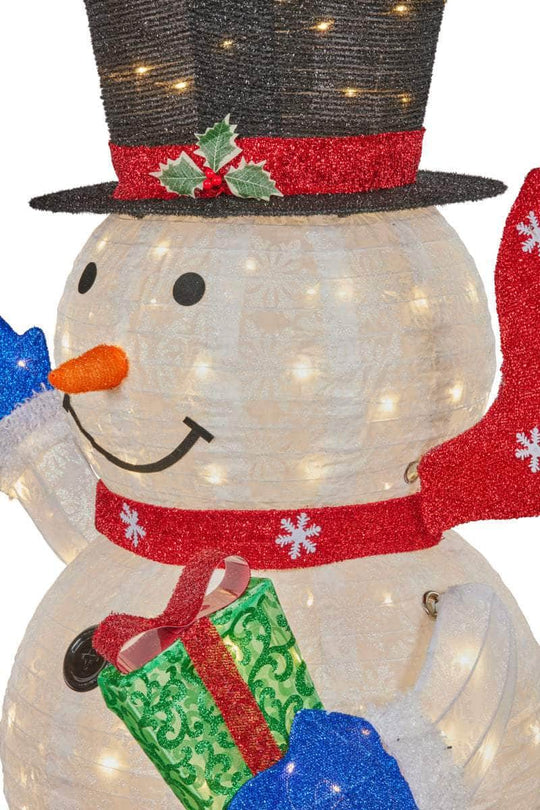 Christmas Snowman with Twinkle Lights White Indoor/Outdoor 180cmH | Christmas