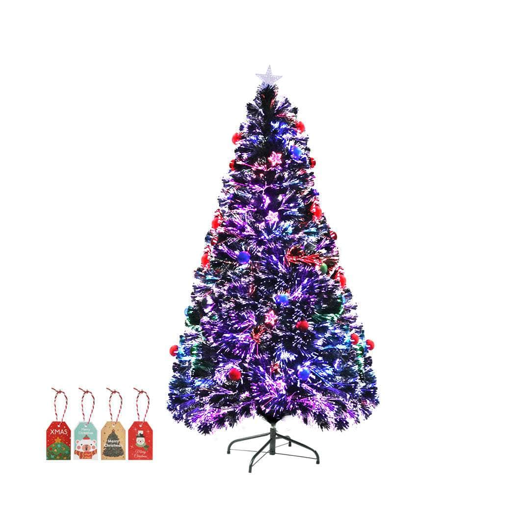 Christmas Tree 2.1M 7Ft Xmas Decorations Fibre Optic Multicolour Lights