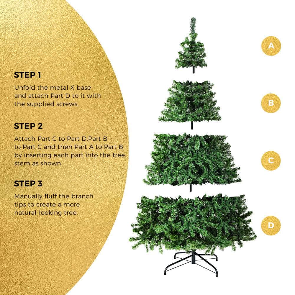 Christmas Tree 2.7M 9FT Green 1708 Tips Full Artificial Holiday Decor