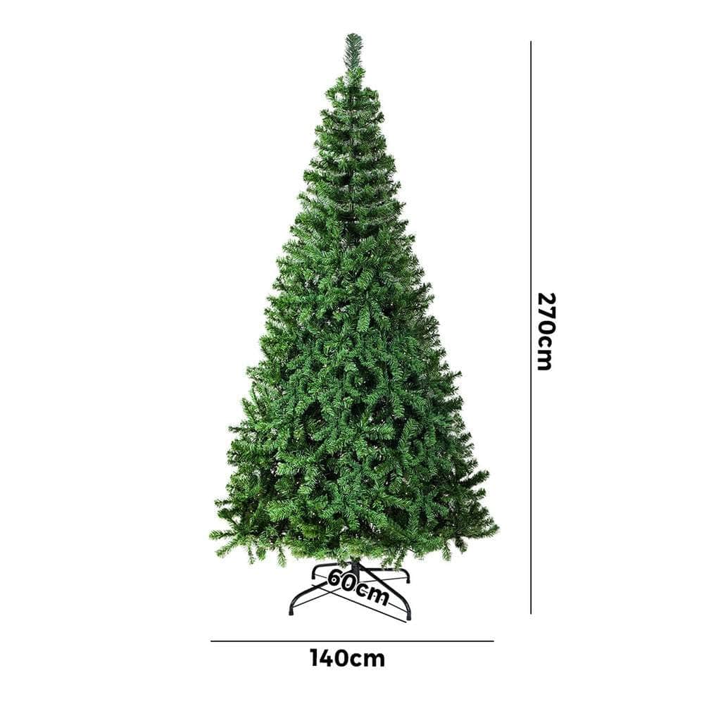 Christmas Tree 2.7M 9FT Green 1708 Tips Full Artificial Holiday Decor
